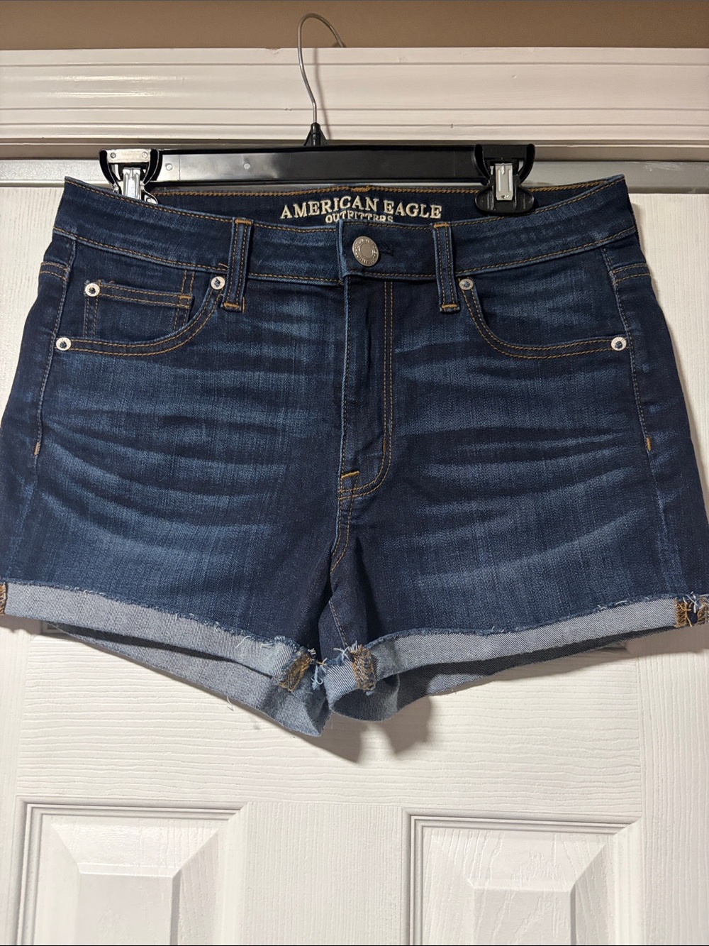 American Eagle Outfitters Dark Blue Denim Cutoff Shorts